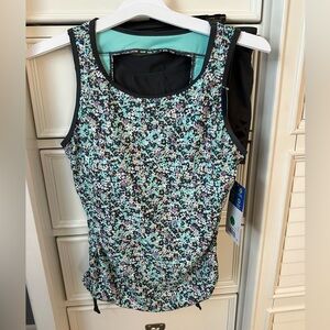 NWT Free Country Multicolor Floral Tank 2 piece bathing suit